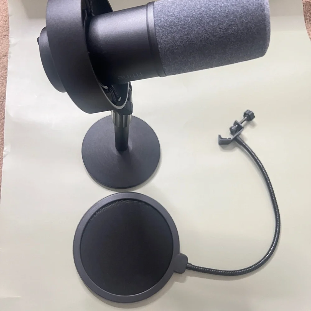 Professional Black Microphone with Stand